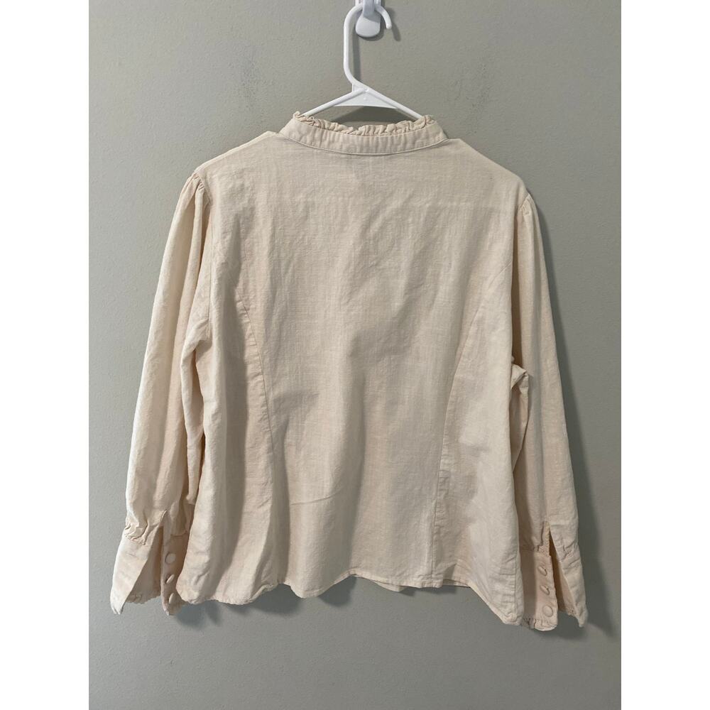 New Scarlet Darkness Ivory Victorian Peasant Blouse Size XL - Picture 3 of 3